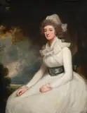 Mrs. henrietta hawkins browne (1752-1802) by George Romney, Oil on canvas, sold Oct 2024