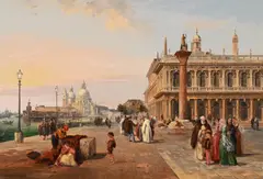 Venice by Edward Pritchett, Oil on canvas, sold Oct 2024