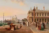 Venice by Edward Pritchett, Oil on canvas, sold Oct 2024