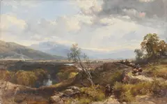 Vale of the conway at trefew by James Duffield Harding, Oil on panel, offered Oct 2024