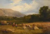 The harvesters by George Vicat Cole, Oil on canvas, sold Oct 2024