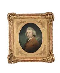 A gentleman by John Downman, Oil on copper, oval, sold Oct 2024