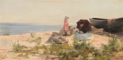 Sunny hours by James Aumonier, Oil on canvas laid on panel, offered Oct 2024