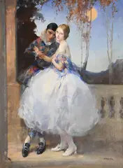 Romance by Walter Ernest Webster, Oil on canvas laid to board, offered Oct 2024