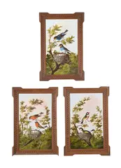Robins by Michelangelo Meucci, Oil on canvas, a set of three Each signed, inscribed and dated 'Firenze, sold Oct 2024