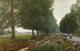 On the road to winchester by Albert Goodwin, Oil on canvas, sold Oct 2024