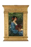 A girl with a fan by Ernest Normand, Oil on canvas, sold Oct 2024