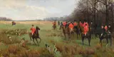The bedale hunt by Adela Stobart, Oil on canvas, sold Oct 2024