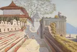 Sri dalada maligawa by C H S Baybrooke, Watercolour, sold Oct 2024
