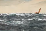 An easterly wind by Charles Napier Hemy, Watercolour and bodycolour, offered Oct 2024