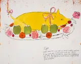 Piglet by Andy Warhol, Offset lithograph extensively heightened with watercolour, offered Jul 2024