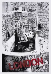 Icons by Thierry Guetta, Screenprint in colours hand-finished with red spray paint, sold Jul 2024