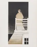 Widow's Walk by Will Barnet, pencil, sold Jul 2024