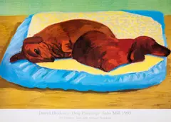 Dog 43 by David Hockney, lithograph, sold Jul 2024