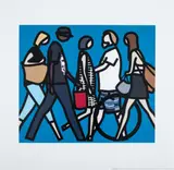 Walking in Melbourne 1 by Julian Opie, print, sold Jul 2024