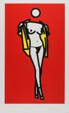 Woman Taking Off Man's Shirt by Julian Opie, Screenprint in colours, sold Jul 2024