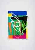 Cactus Head by Bruce McLean, pencil, sold Jul 2024