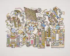 Untitled by Eduardo Paolozzi, lithograph, sold Jul 2024