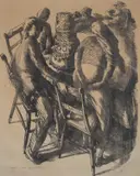 Marriage of Cana by Stanley Spencer, Lithograph, sold Jul 2024