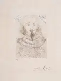 Shakespeare by Salvador Dalí, Etching with drypoint printed in colours, offered Jul 2024