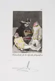 Antecendentes de los trípodes fotográficas by Salvador Dalí, Drypoint on heliogravure with pochoir, sold Jul 2024