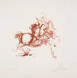 Jinete by Salvador Dalí, Etching printed in sienna, sold Jul 2024