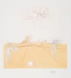 Paysage avec Figures-Soleil by Salvador Dalí, Drypoint with etching and aquatint in colours, sold Jul 2024