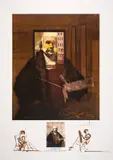 Portrait du Peintre par lui-même by Salvador Dalí, Lithograph printed in colours, sold Jul 2024
