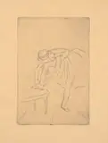 Danseuse Mettant son Chausson by Edgar Degas, Etching, circa, sold Jul 2024