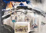 New York by Salvador Dalí, Lithograph printed in colours with collage, sold Jul 2024