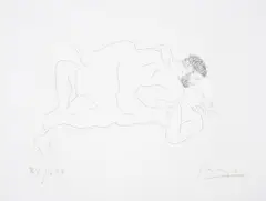 Homme et Femme by Pablo Picasso, Etching, sold Jul 2024