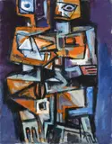 Untitled (two figures) by Paul Mount, Oil on canvas, sold Jul 2024