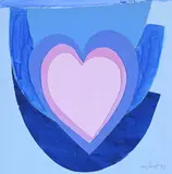Valentine-purples and blues by Terry Frost, oil, offered Jul 2024