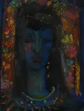 Head of a woman by Sven Berlin, Oil on board, sold Jul 2024