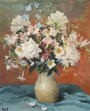 Pivoines by Marcel Dyf, Oil on canvas, sold Jul 2024