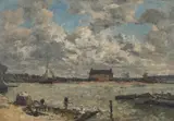 Trouville, le port, le matin by Eugène Boudin, 1881, Oil on canvas, offered Jul 2024