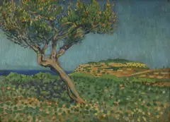 A tree amongst dunes by Derwent Lees, 1911, Oil on panel, sold Jul 2024