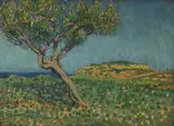 A tree amongst dunes by Derwent Lees, 1911, Oil on panel, sold Jul 2024