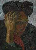 Self portrait by Heinz Inlander, Oil on canvas-board, sold Jul 2024