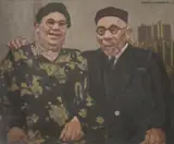 Diamond wedding by Arnold Auerbach, Oil on canvas, offered Jul 2024