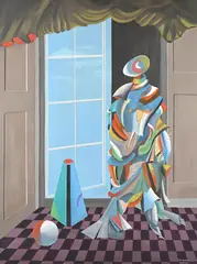 The prima donna by Conroy Maddox, 1993, Oil on canvas, sold Jul 2024