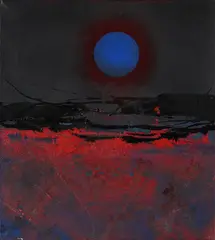 Red lava (i) by Denis Bowen, 1993, Mixed media, sold Jul 2024