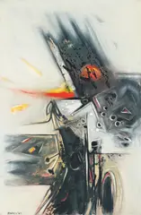 Abstract Artists of the 50s and 60s, 1992 (illustrated in exhibition catalogue p by Ahmed Pervez, Oil on canvas, sold Jul 2024