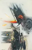 Abstract by Ahmed Pervez, Oil on canvas, sold Jul 2024