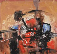 Chimu by Aubrey Williams, 1960, Mixed media, offered Jul 2024