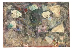 Composition by Maurice Jadot, Mixed media collage, sold Jul 2024