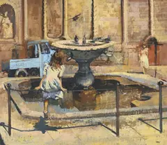 Jenna la fontanaccio by Peter Kuhfeld, Oil on canvas-board, offered Jul 2024