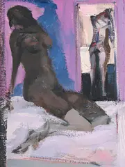 Waiting by Robin Philipson, Oil on canvas, offered Jul 2024