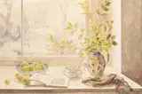 Still life on a window sill by Emily Patrick, Oil on board, sold Jul 2024