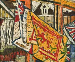 Part of royal standard by John Bratby, oil, offered Jul 2024